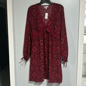 Long sleeve mini dress